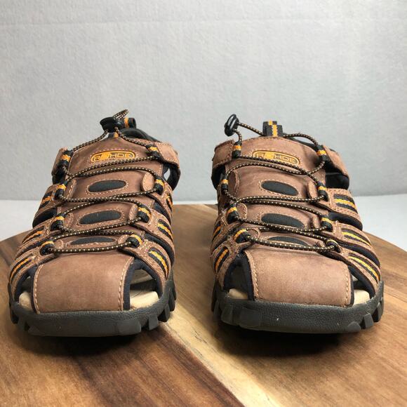 Rohde Leather Hiking Trekking Shoe Nubuck Size 40 Slip on Bungy Strap Brown #314 - Picture 5 of 8